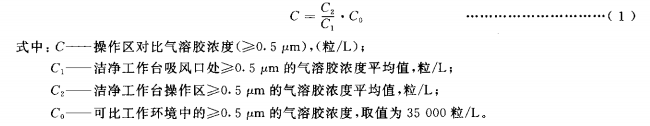 操作區氣溶膠濃度計算